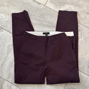 Women’s Dark Burgundy Pants (side zip)